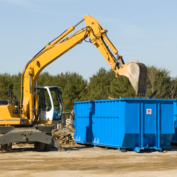 are there any restrictions on where a residential dumpster can be placed in Kickapoo